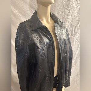 Vintage Leather biker moto Jacket